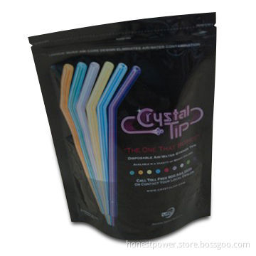 Stand up Pouch with zipper and Bottom Gusset, Customized Printing Designs and Sizes Accepted